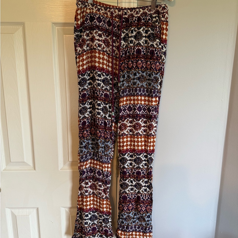 New Look Multicolor Patterned Flare Pants